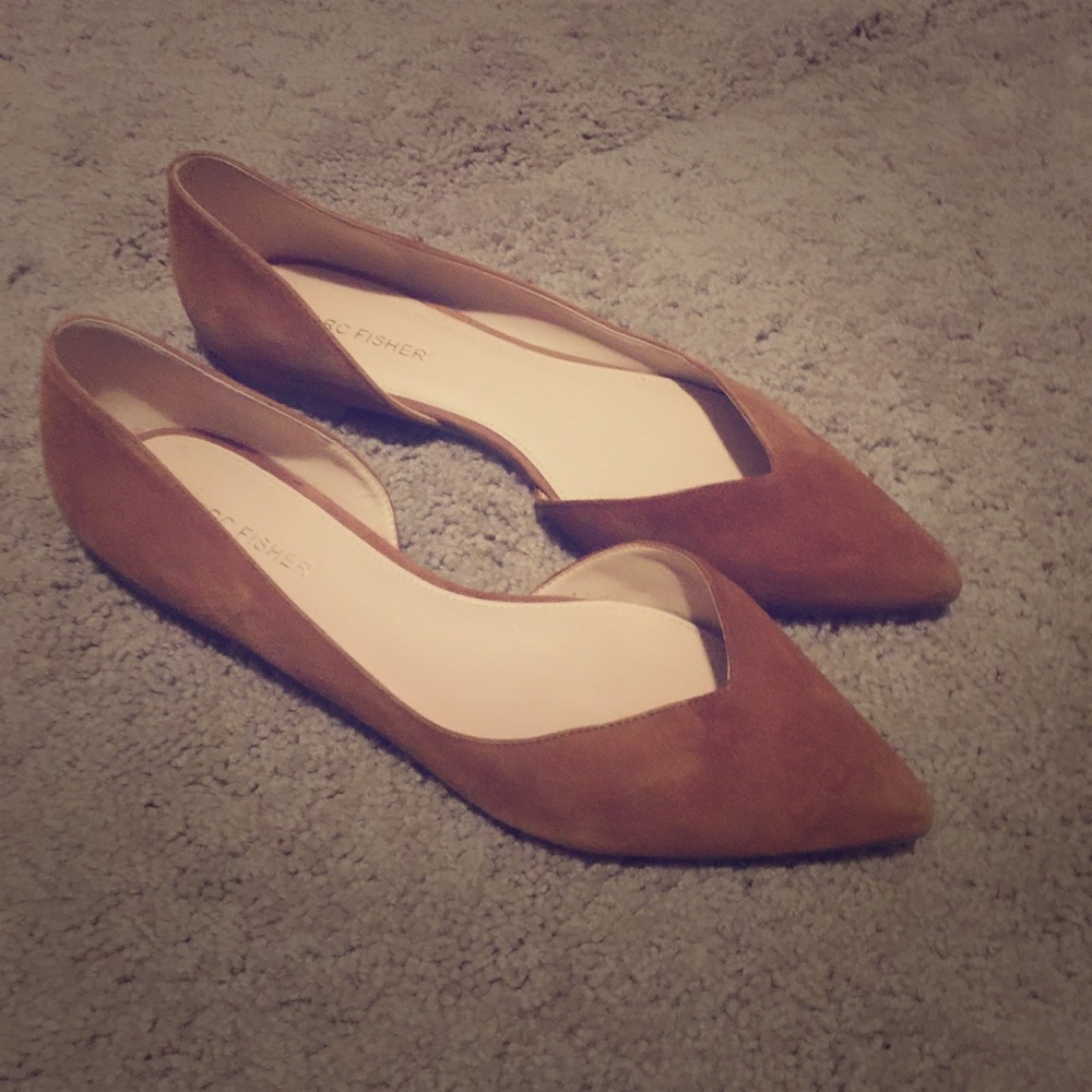 Marc Fisher d’Orsay Brown/Tan Flats